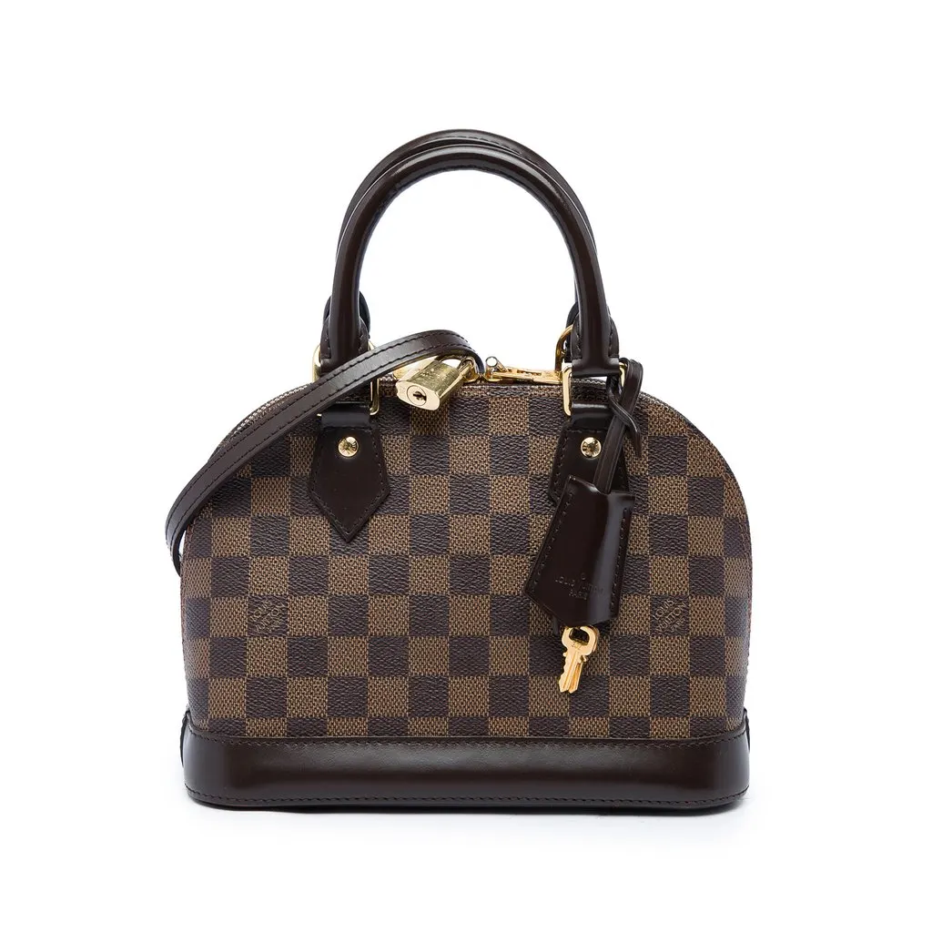 Louis Vuitton Damier Ebene Alma BB Brown Canvas Very good - Front View