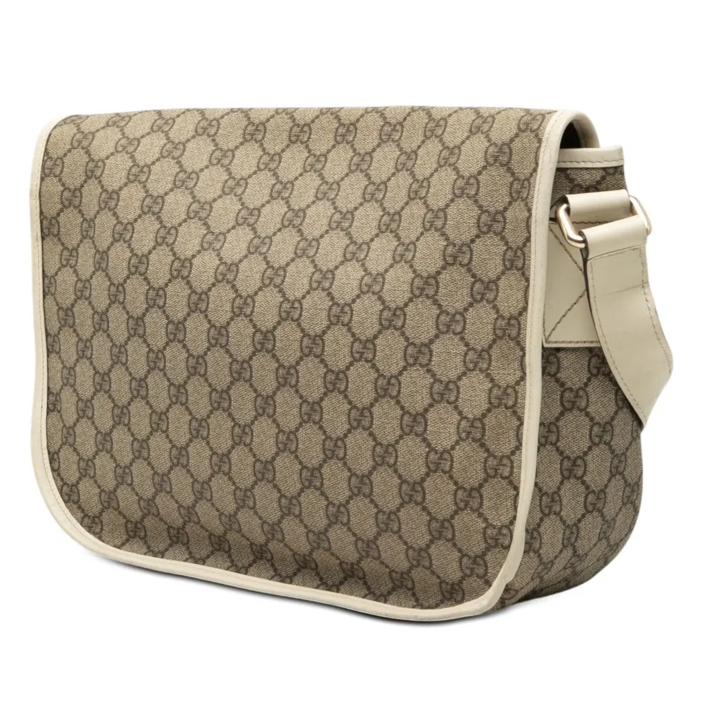 Gucci GG Supreme Crossbody Beige Canvas Very good - Back View