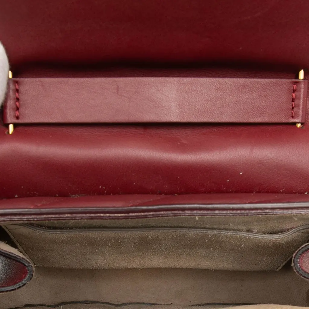 Chloé Mini Quilted Leather Drew Bijou Satchel Red Leather Very good - Model View