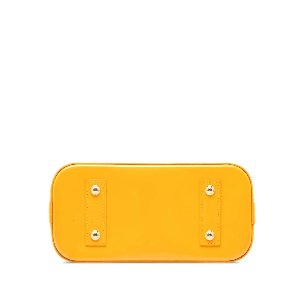 Louis Vuitton Monogram Vernis Alma BB Yellow Leather Very good - Inside View