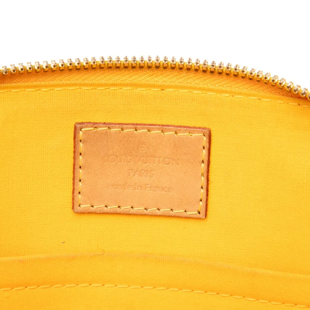Louis Vuitton Monogram Vernis Alma BB Yellow Leather Very good - Box View