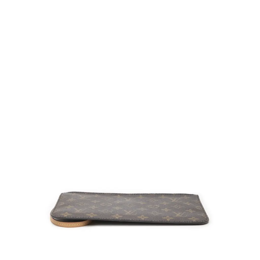 Louis Vuitton Monogram Neverfull MM Pouch Brown Canvas Good - Inside View