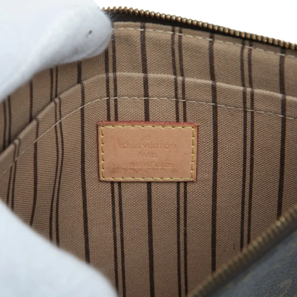 Louis Vuitton Monogram Neverfull MM Pouch Brown Canvas Good - Box View