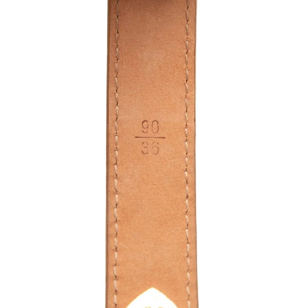 Louis Vuitton Metallic Calfskin Chain Belt Gold Leather Very good - Box View