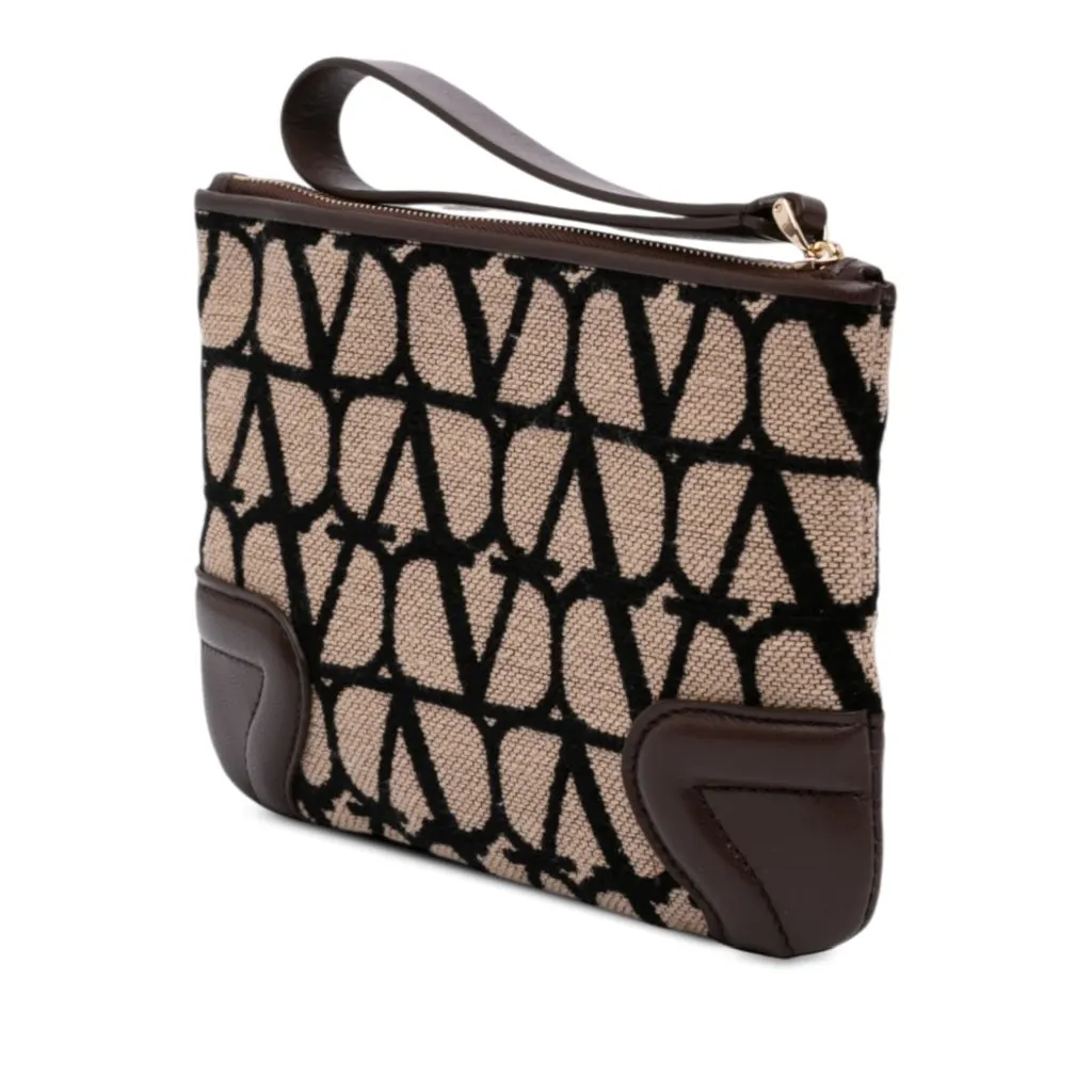 Valentino Toile Iconographe Pouch Brown Very good - Back View