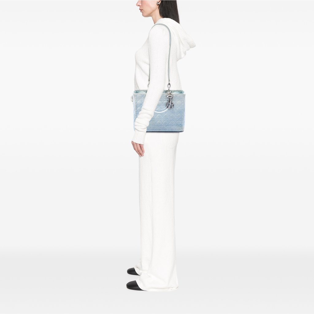 Dior Large Denim Cannage Acrylic Handles | Libas Collective