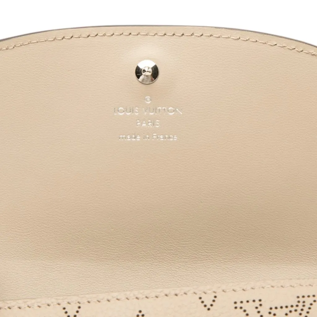 Louis Vuitton Monogram Mahina Iris Compact Wallet Beige Leather Very good - Box View