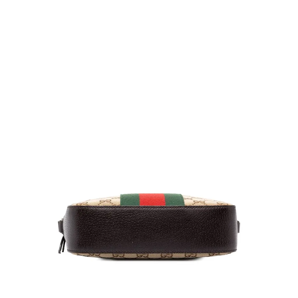 Gucci GG Canvas Webby Bee Camera Bag Beige Canvas Good - Inside View