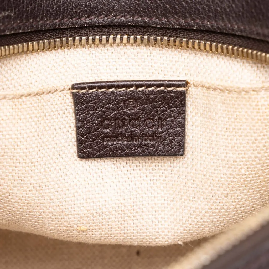 Gucci GG Canvas Webby Bee Camera Bag Beige Canvas Good - Box View
