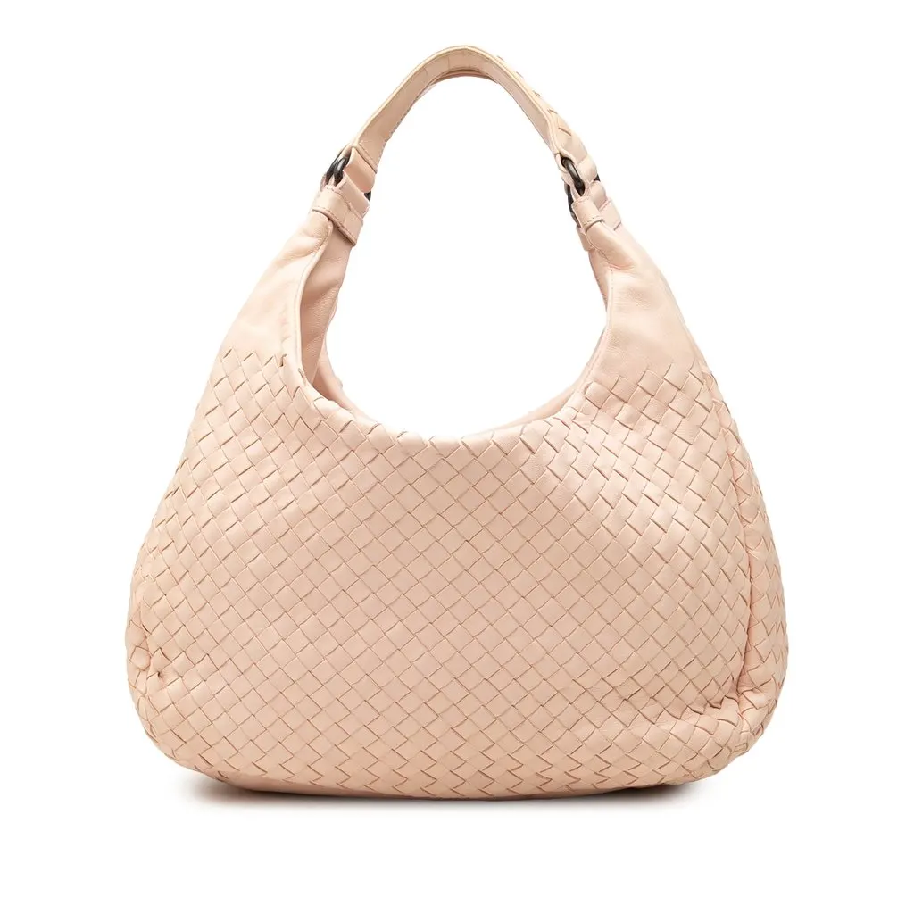 Bottega Veneta Medium Nappa Intrecciato Campana Hobo Pink Leather Very good - Front View
