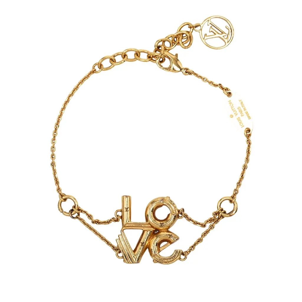 Louis Vuitton Gold Plated LV & Me Love Bracelet Gold Metal Very good - Front View