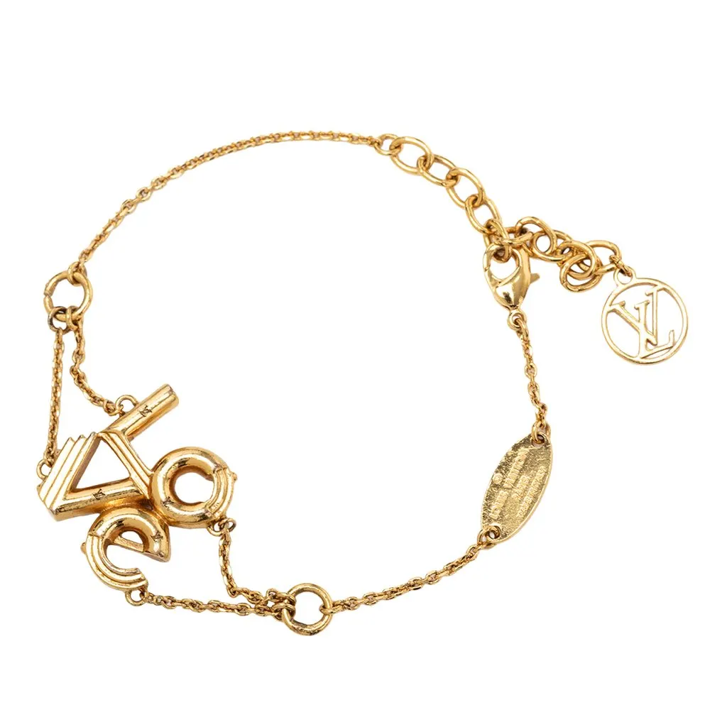 Louis Vuitton Gold Plated LV & Me Love Bracelet Gold Metal Very good - Back View