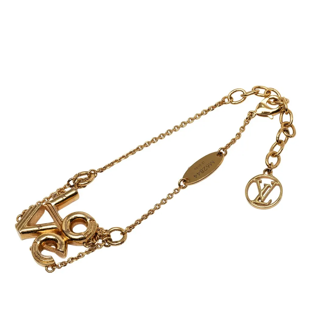Louis Vuitton Gold Plated LV & Me Love Bracelet Gold Metal Very good - Model View