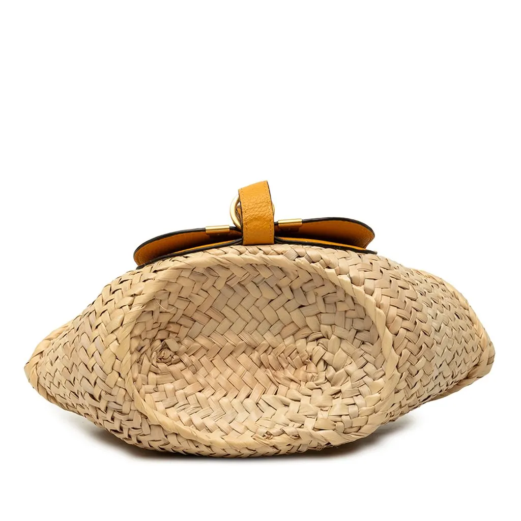 Chloé Mini Raffia Marcie Basket Satchel Beige Very good - Inside View