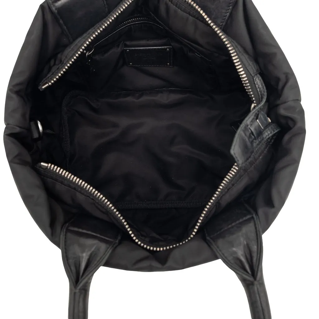 Prada Bicolor Tessuto Reversible Tote Green Very good - Model View