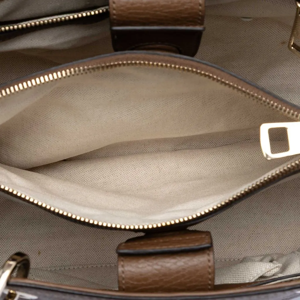 Gucci Medium Calfskin Bamboo Shopper Satchel Brown Leather Very good - Model View