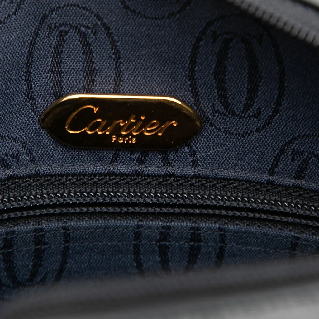 Cartier Leather Sapphire Crossbody Black Leather Very good - Box View