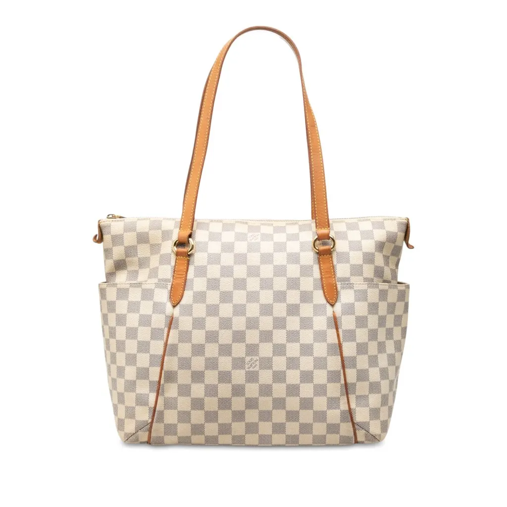 Louis Vuitton Damier Azur Totally MM White Good - Front View