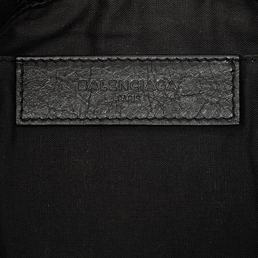 Balenciaga Lambskin Motocross Classic Clip Clutch L Black Leather Good - Box View