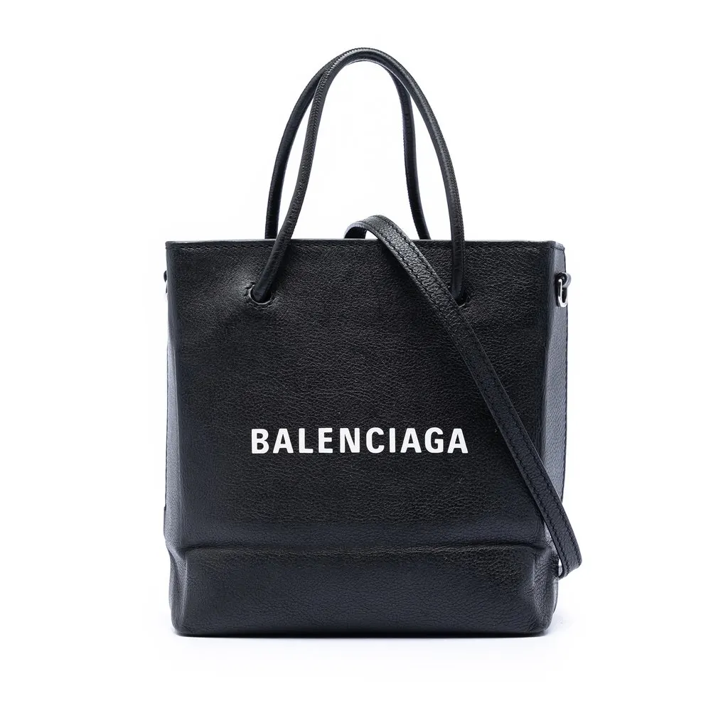 Balenciaga XXS Leather Shopping Tote Black Leather Very good - Front View