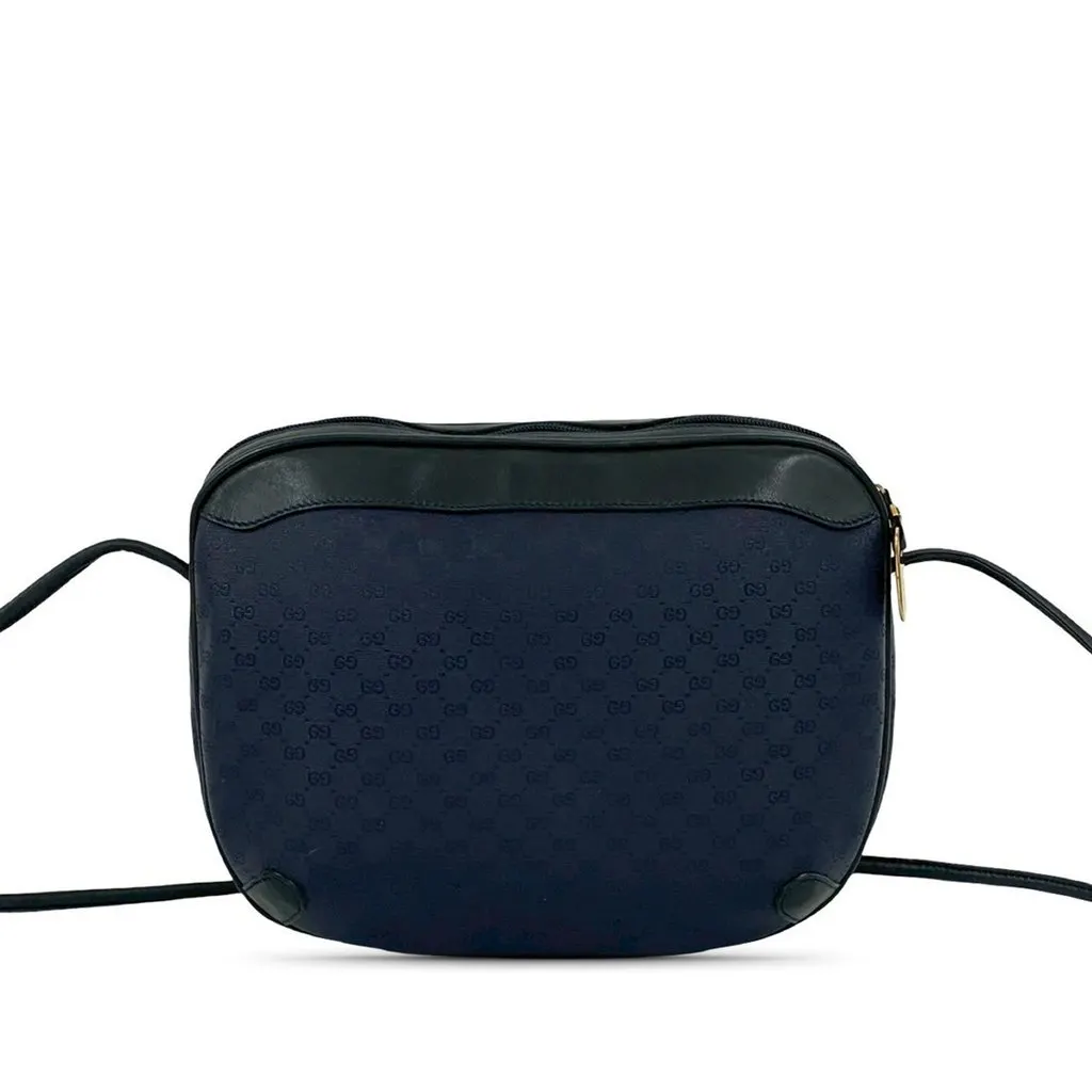 Gucci Micro GG Supreme Crossbody Blue Canvas Good - Back View