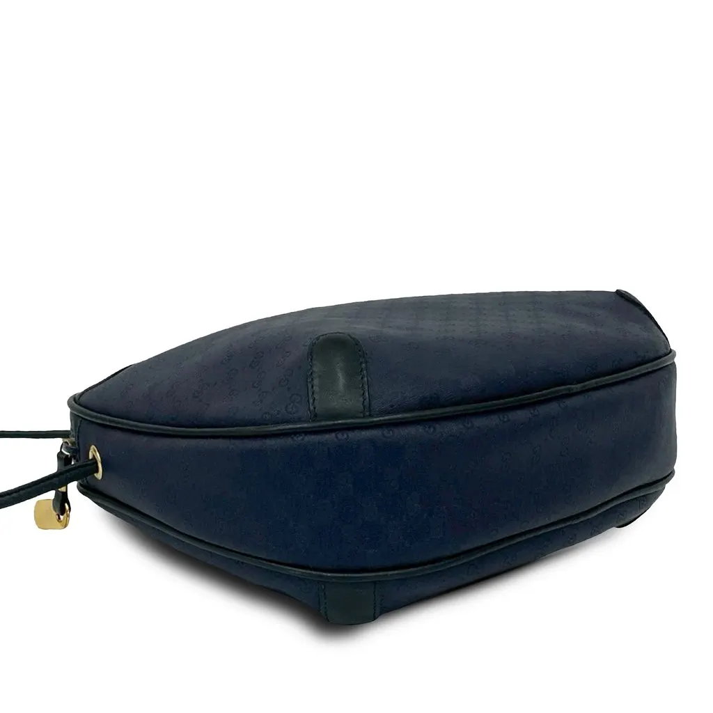 Gucci Micro GG Supreme Crossbody Blue Canvas Good - Inside View
