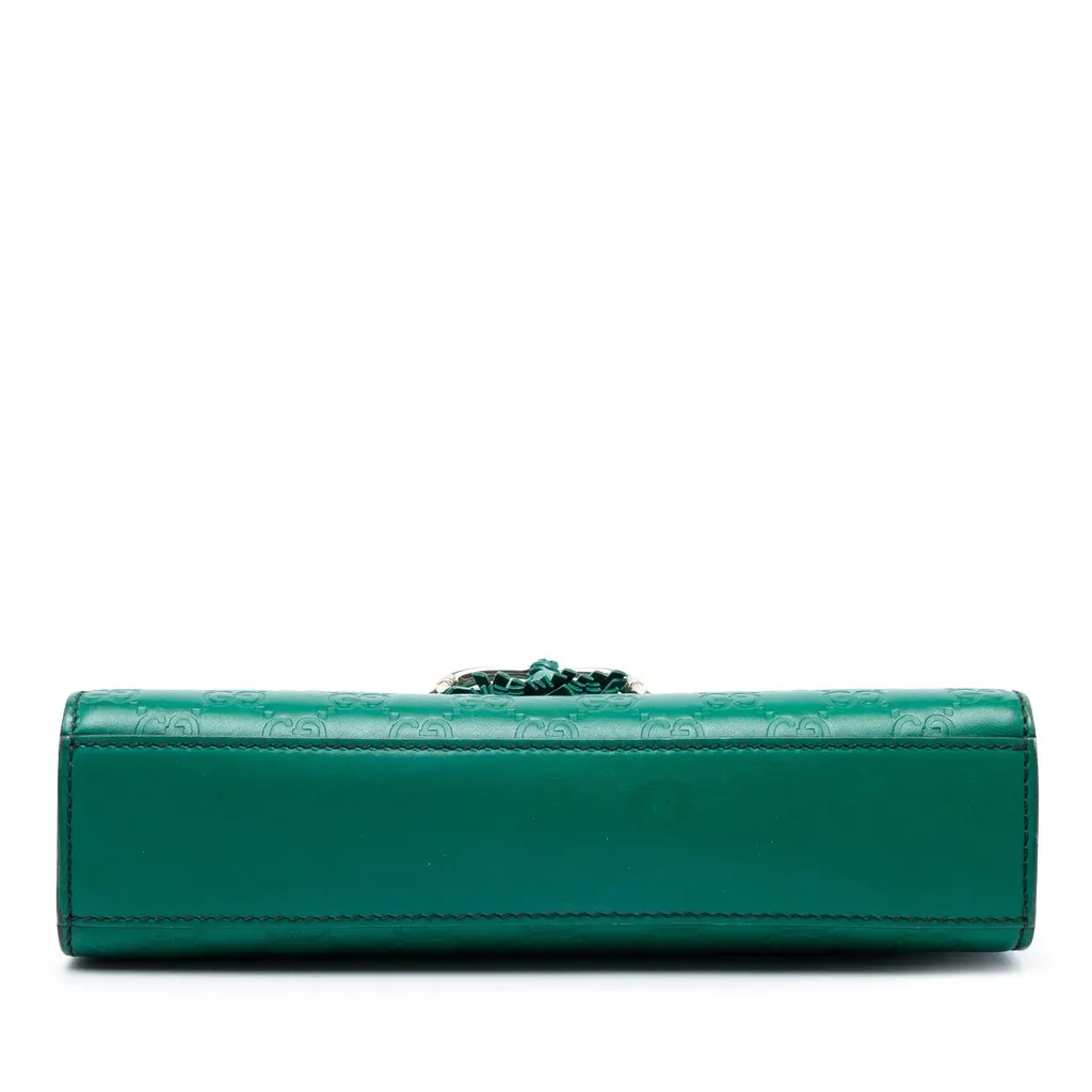 Gucci Small Guccissima Emily Shoulder Bag Green Leather Very good - Inside View