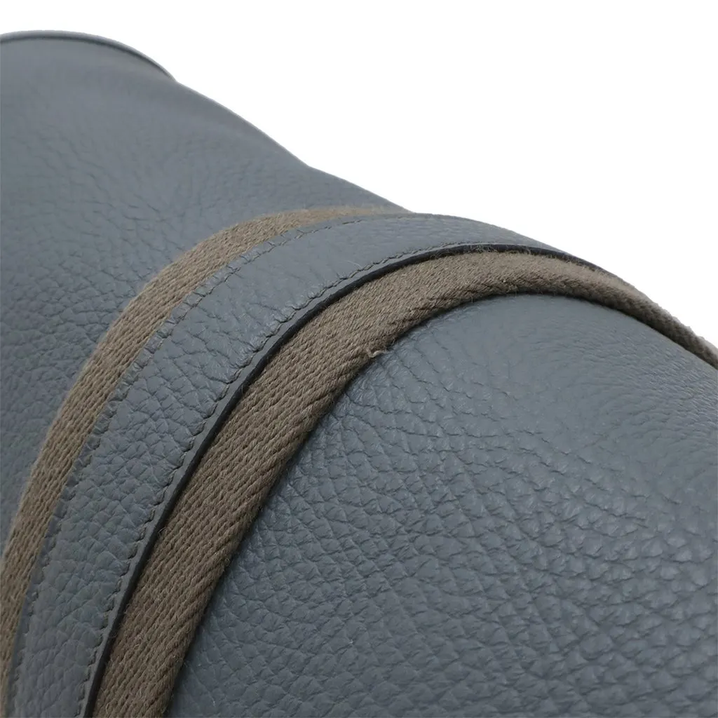 Hermès Clemence Bourlingue Messenger Bag Blue Leather Very good - Box View