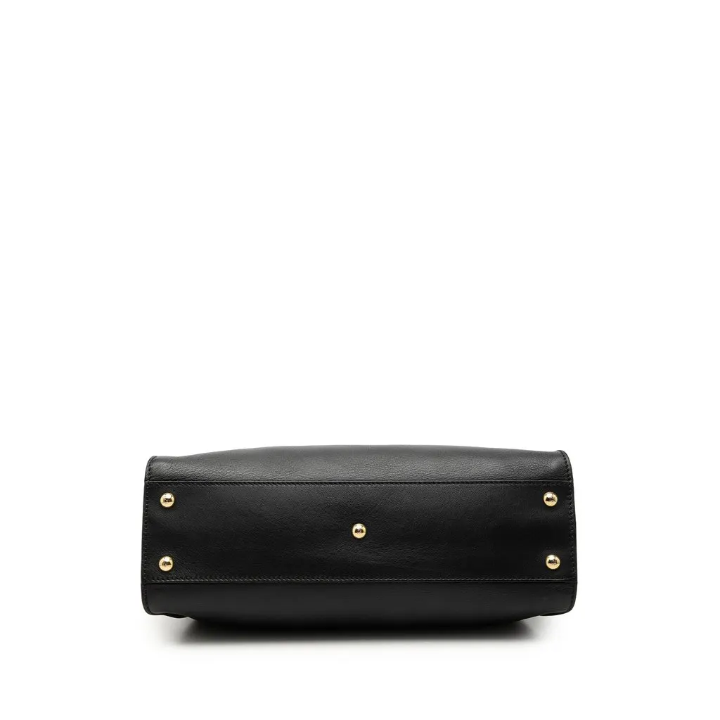 Fendi Medium Leather Selleria Peekaboo Iconic Satchel Black Leather Very good - Inside View