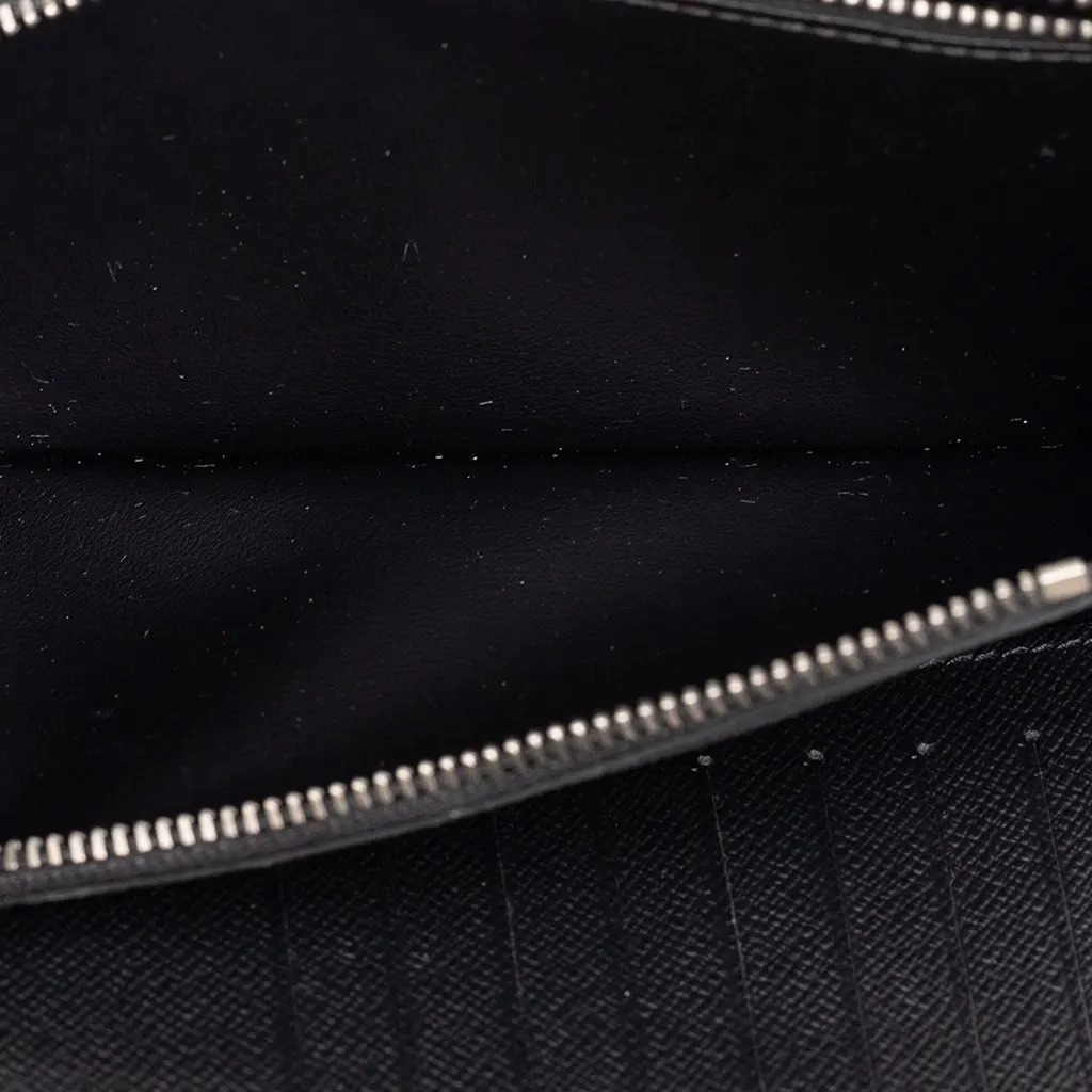 Louis Vuitton Monogram Eclipse Vertical Zippy Wallet Black Canvas Very good - Model View