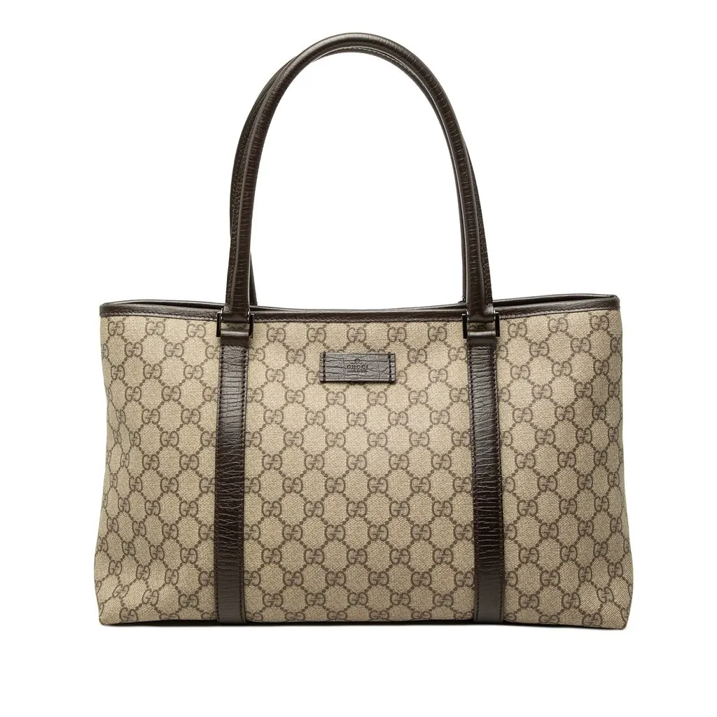 Gucci GG Supreme Joy Tote Beige Canvas Good - Front View