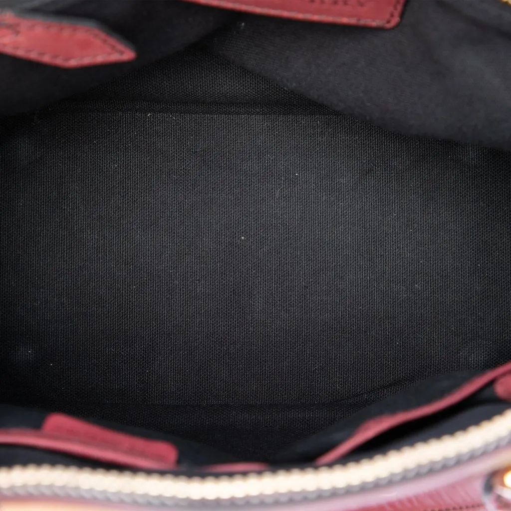 Burberry Small Leather Trimmed House Check Canvas Bridle Orchard Satchel Brown Very good - Model View
