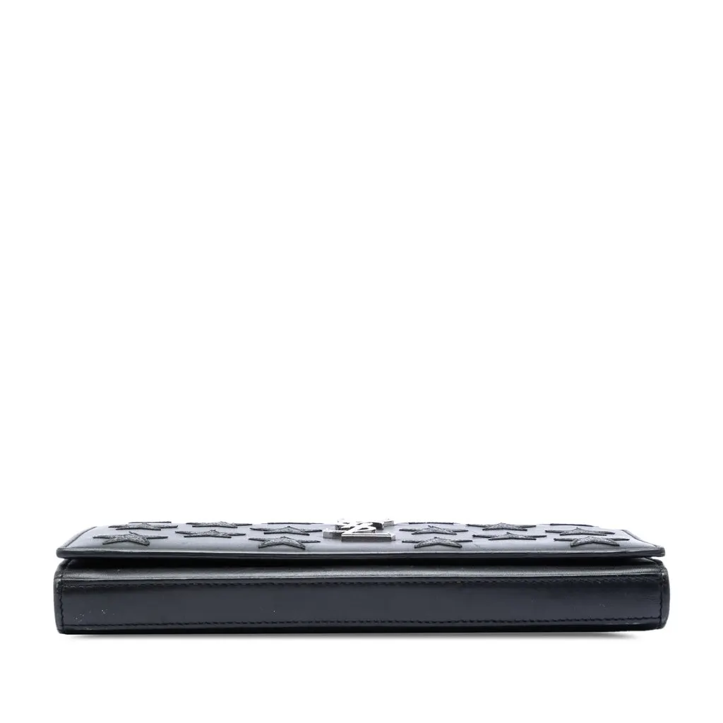Saint Laurent Calfskin Monogram Star Kate Wallet On Chain Black Leather Very good - Inside View