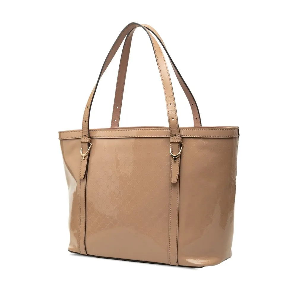 Gucci Patent Microguccissima Nice Tote Pink Leather Very good - Back View