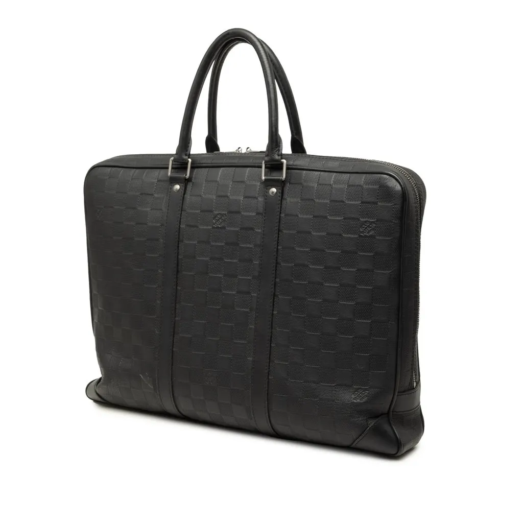 Louis Vuitton Damier Infini Porte-Documents Voyage Black Leather Very good - Back View