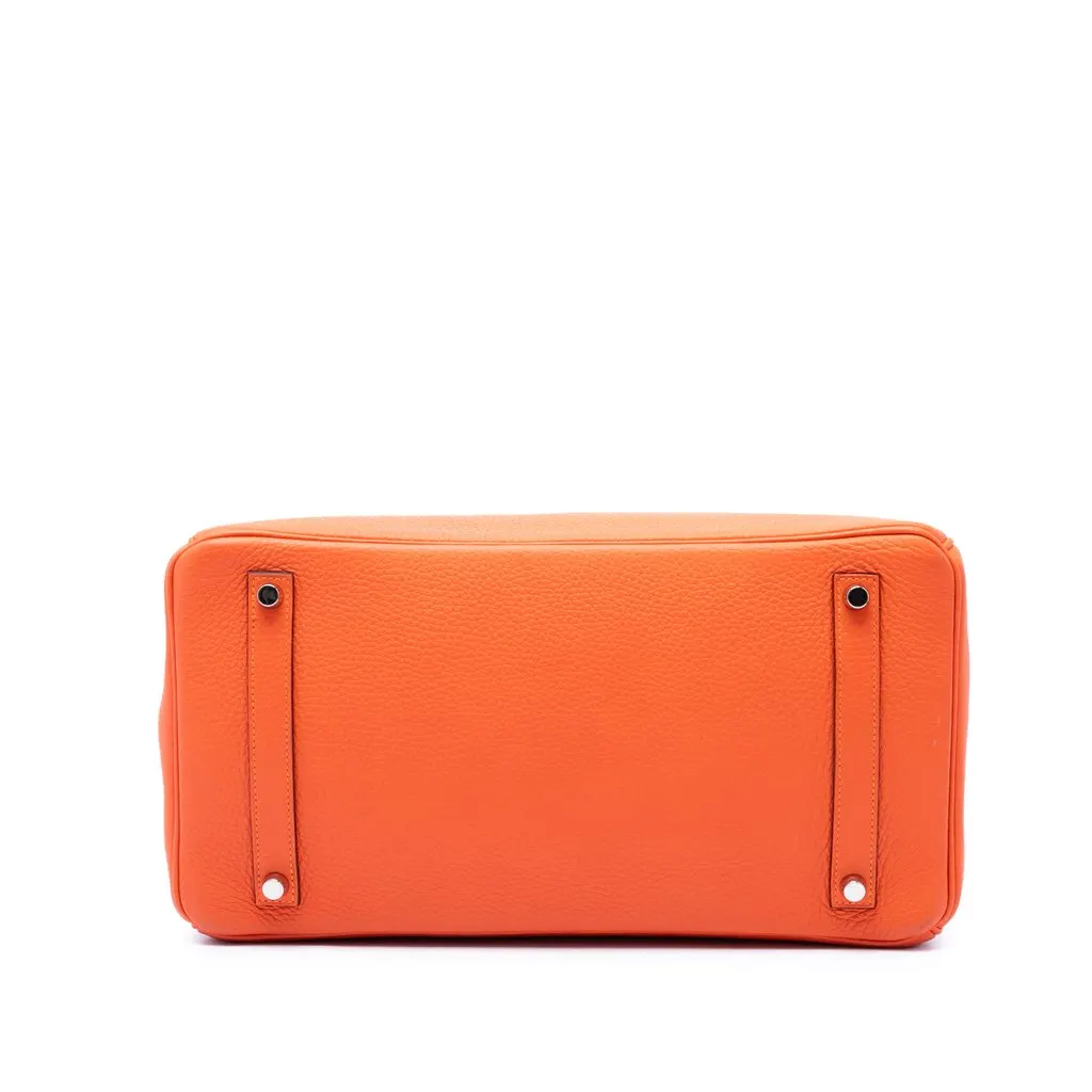 Hermès Clemence Birkin Retourne 35 Orange Leather Very good - Inside View