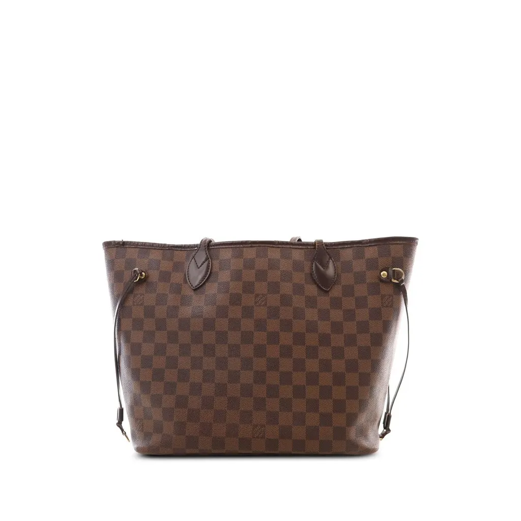 Louis Vuitton Damier Ebene Neverfull MM Brown Canvas Very good - Back View