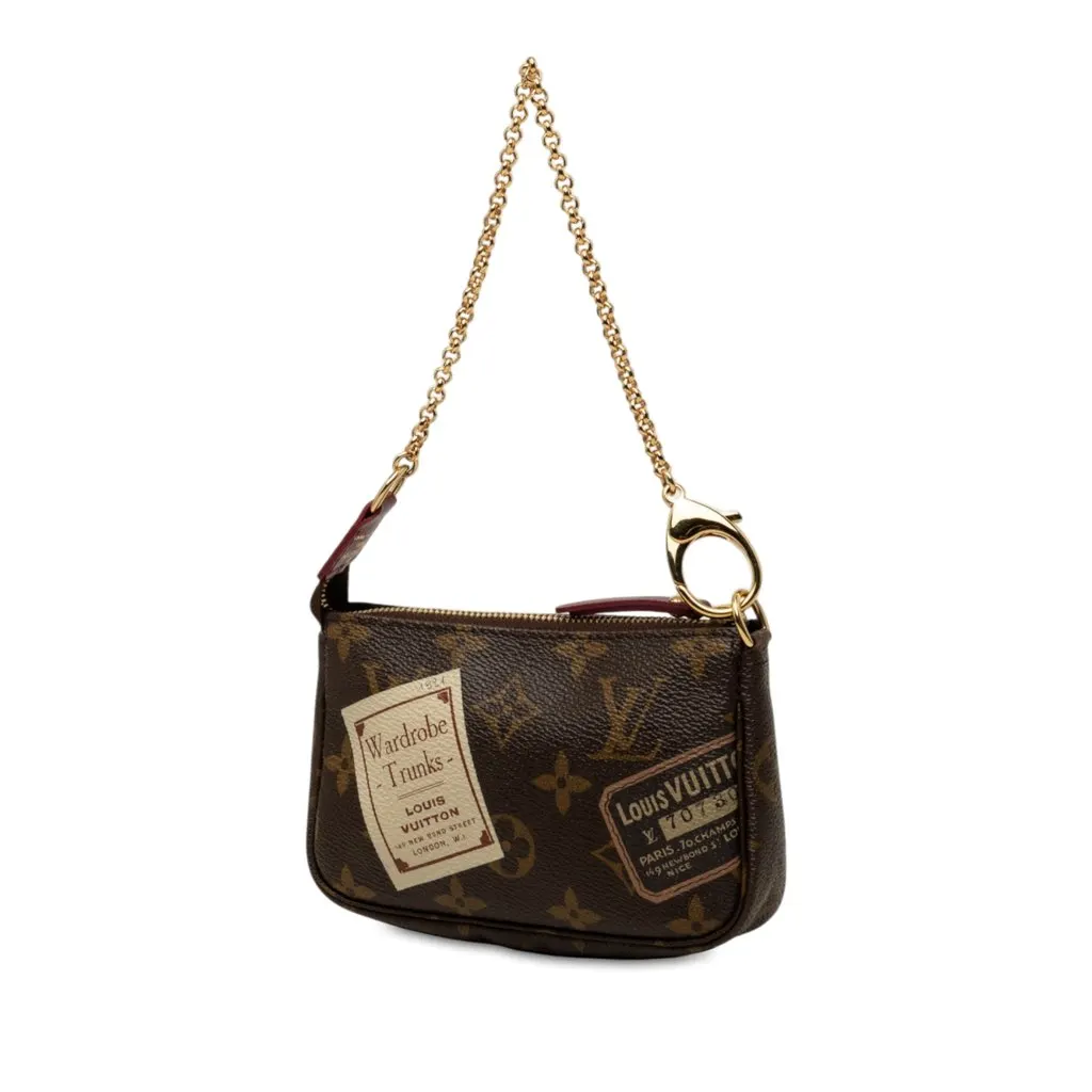 Louis Vuitton Monogram Trunks and Bags Mini Pochette Accessoires Brown Very good - Back View