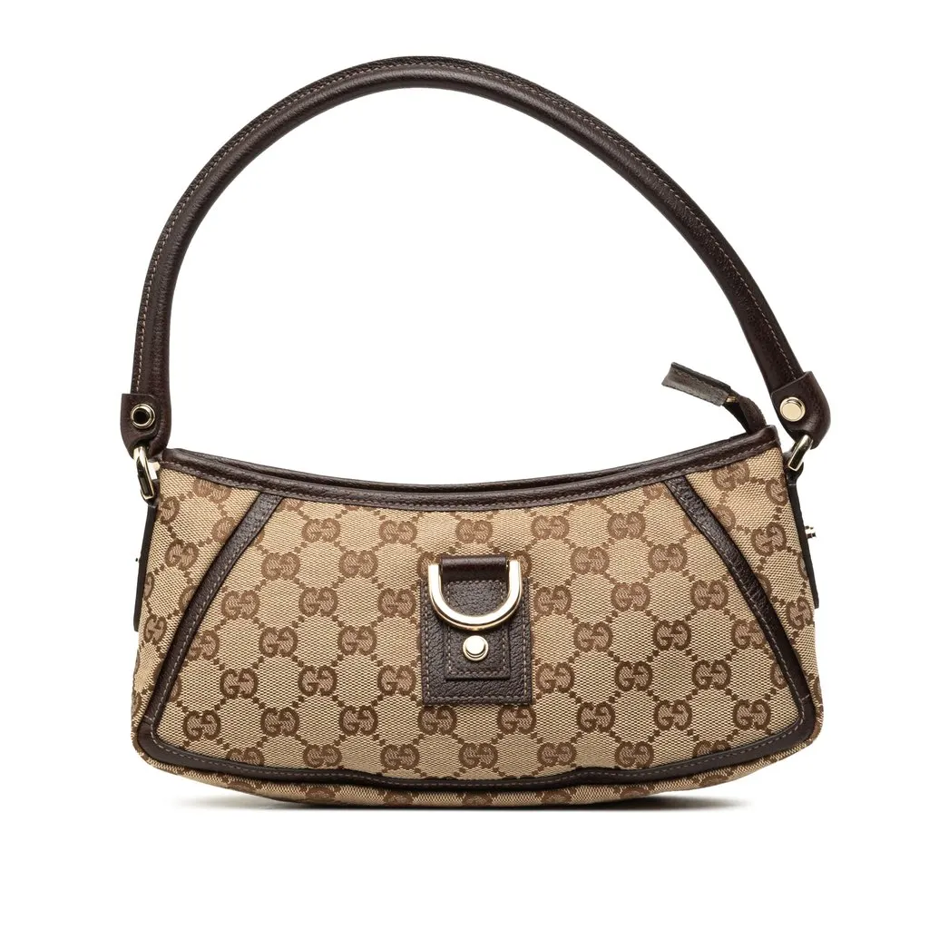Gucci GG Canvas Abbey D Ring Pochette Beige Very good - Front View