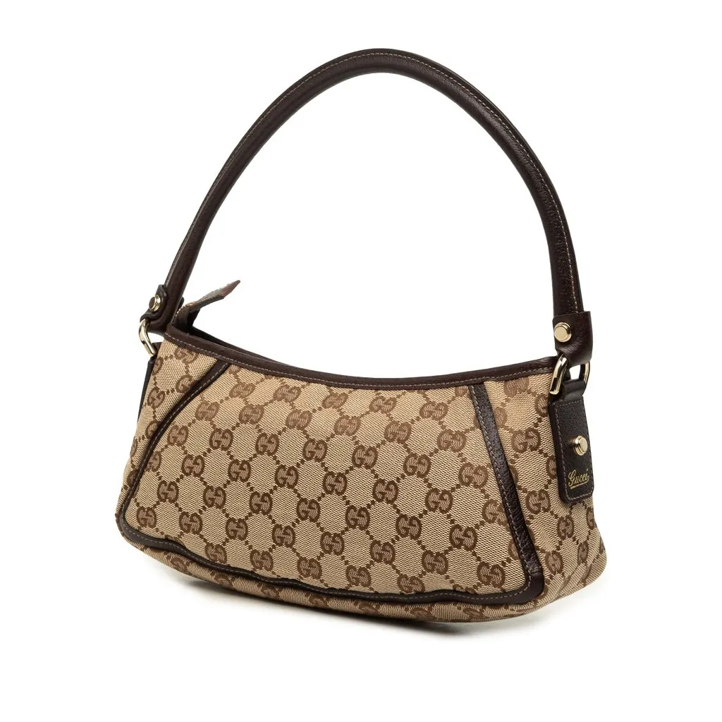 Gucci GG Canvas Abbey D Ring Pochette Beige Very good - Back View
