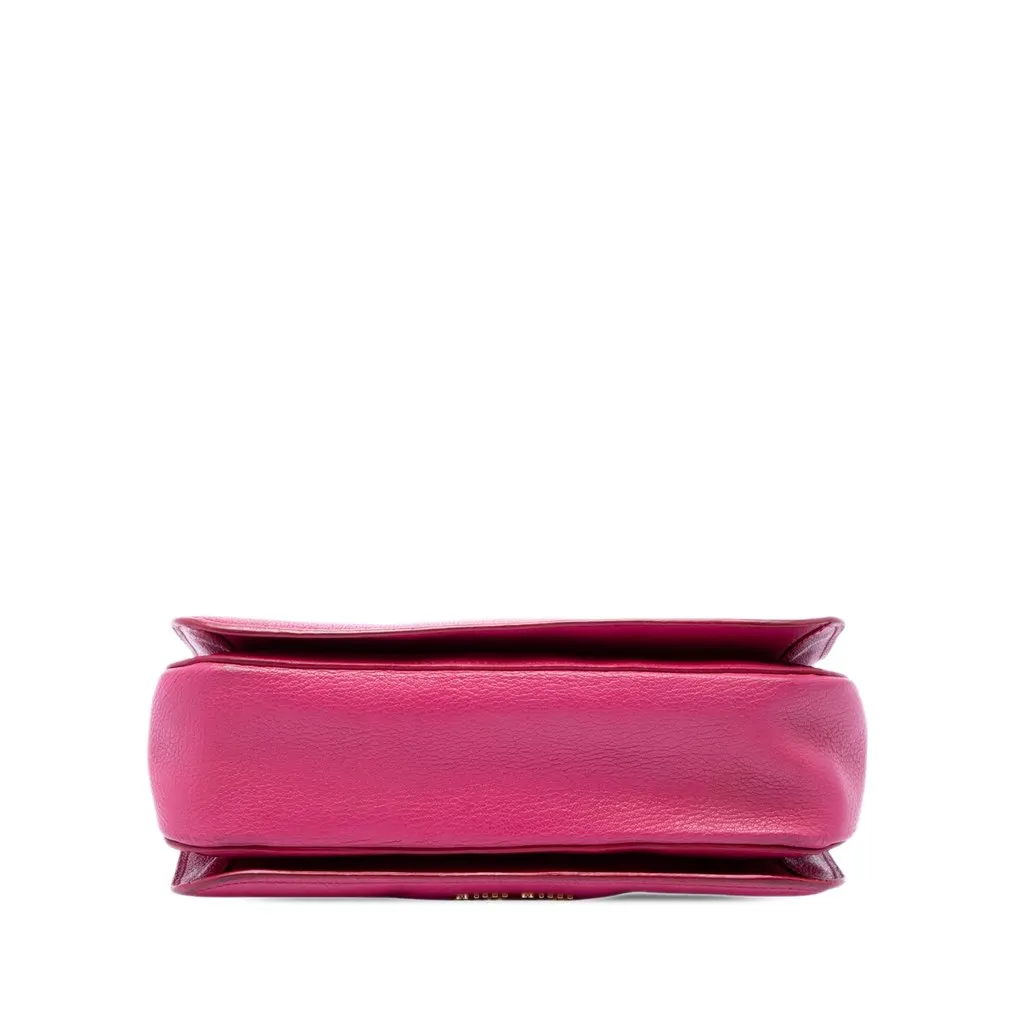 Miu Miu Goatskin Madras Satchel Pink Leather Good - Inside View