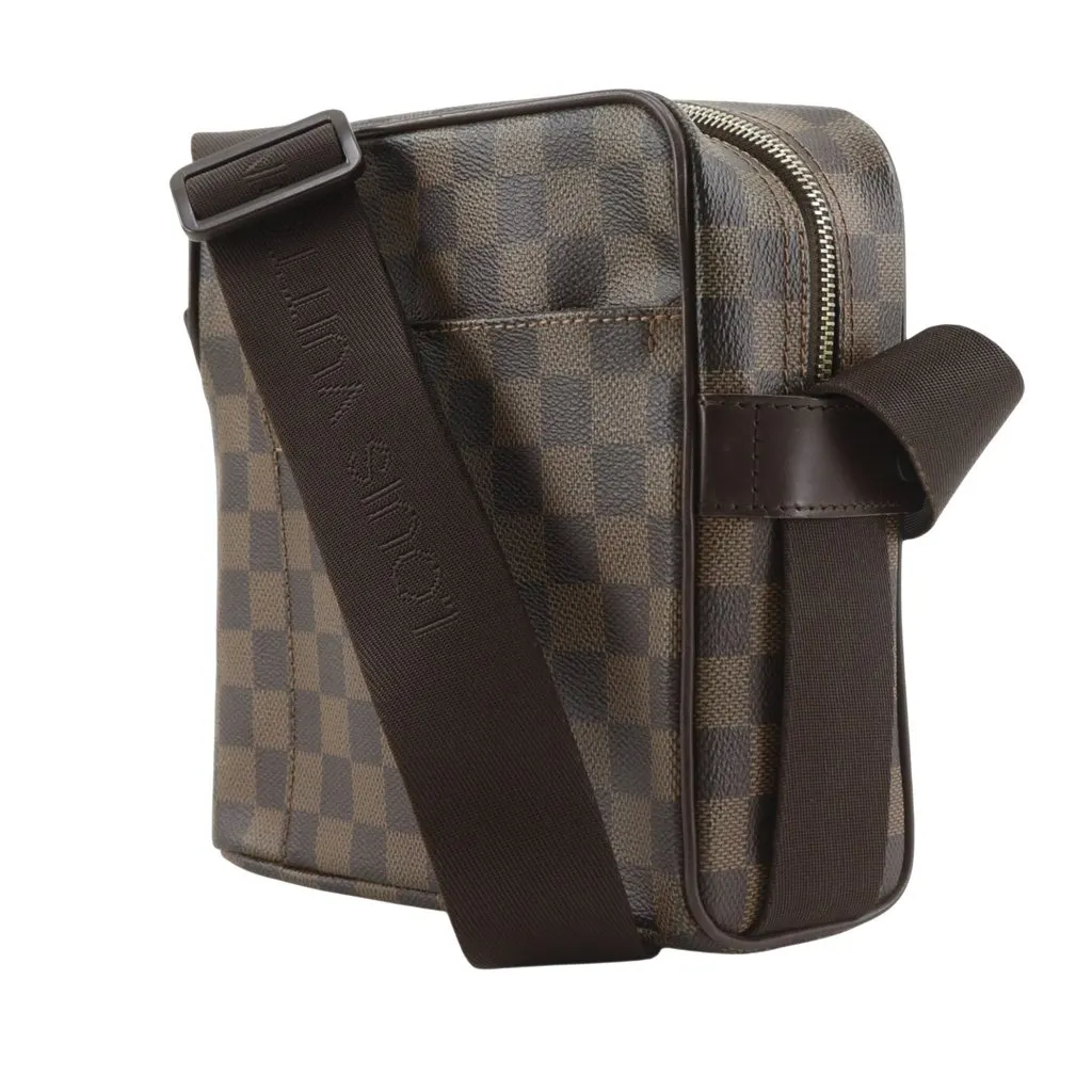 Louis Vuitton Damier Ebene Olav PM Brown Very good - Back View