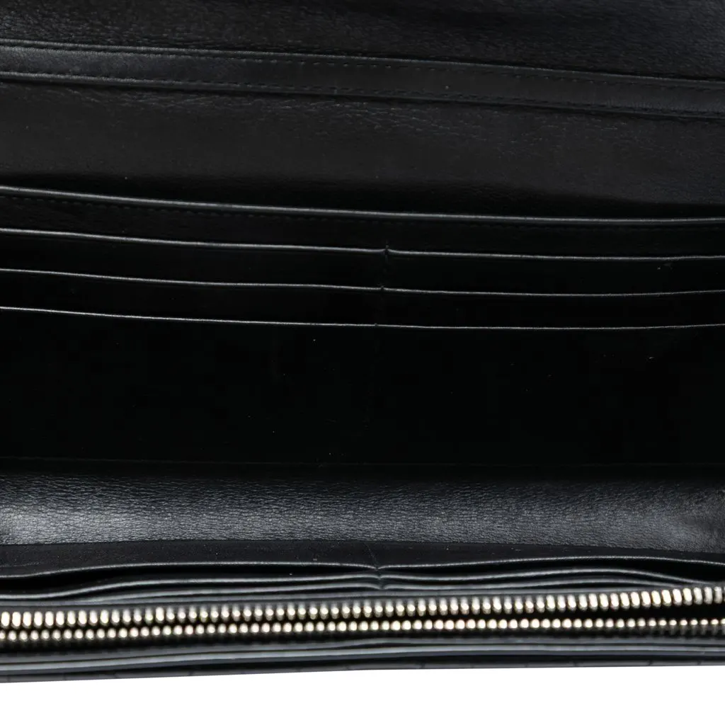 Dior Patent Cannage Lady Dior Wallet On Chain Black Leather Very good - Model View