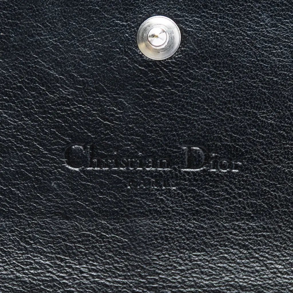 Dior Patent Cannage Lady Dior Wallet On Chain Black Leather Very good - Box View