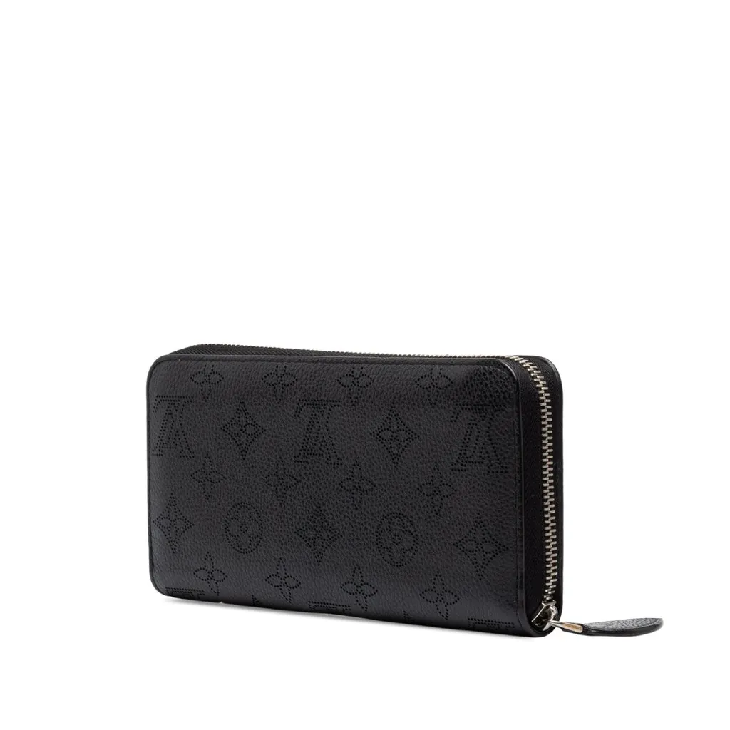 Louis Vuitton Monogram Mahina Zippy Long Wallet Black Leather Very good - Back View