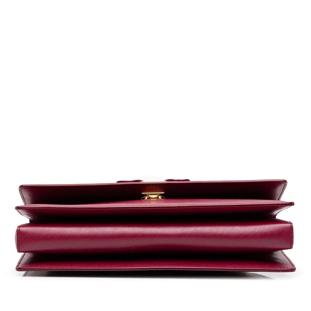 Salvatore Ferragamo Medium Leather Vara Ginny Crossbody Red Leather Good - Inside View