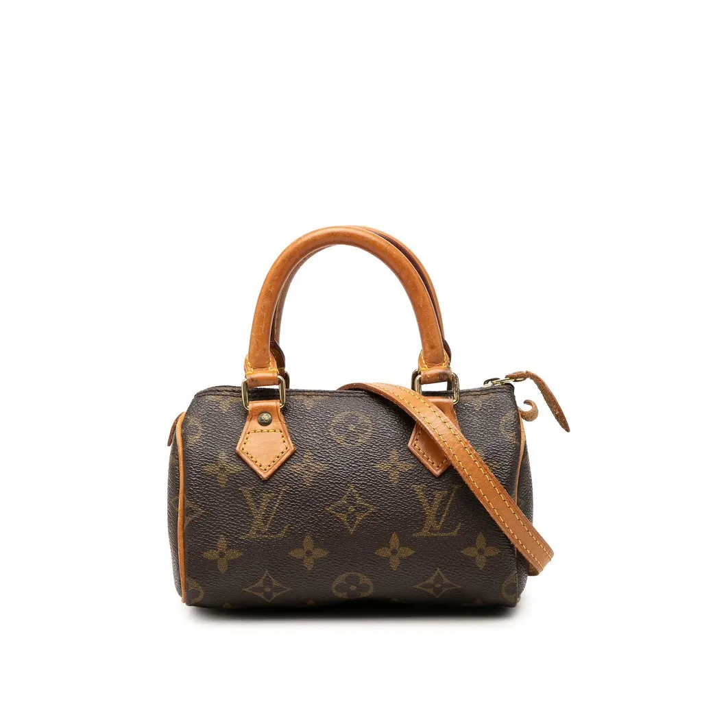Louis Vuitton Monogram Nano Speedy Bandouliere Brown Very good - Front View