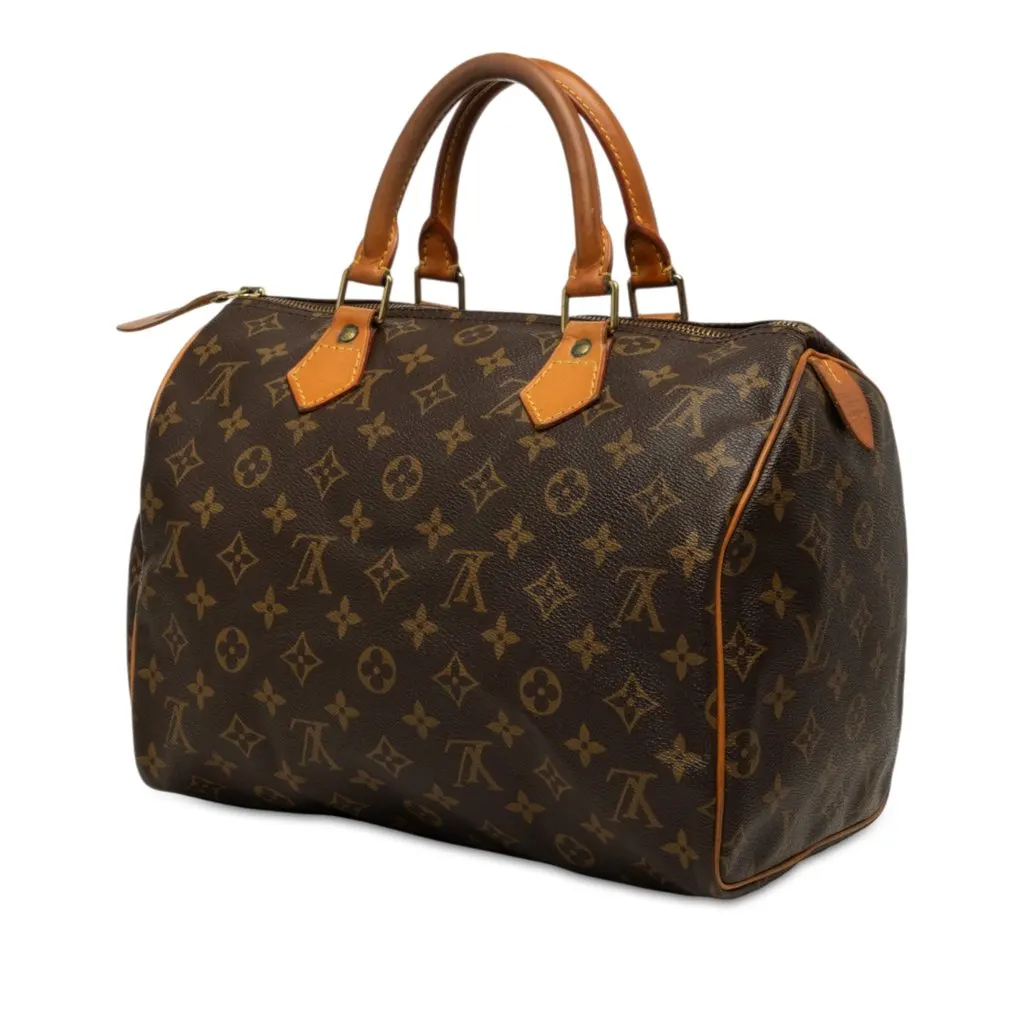 Louis Vuitton Monogram Speedy 30 Brown Canvas Good - Back View