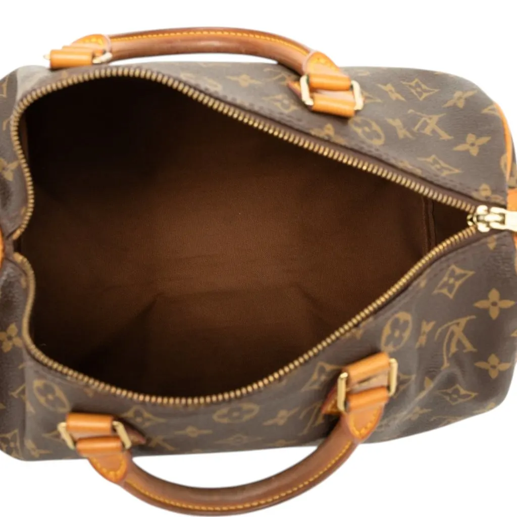 Louis Vuitton Monogram Speedy 30 Brown Canvas Good - Model View