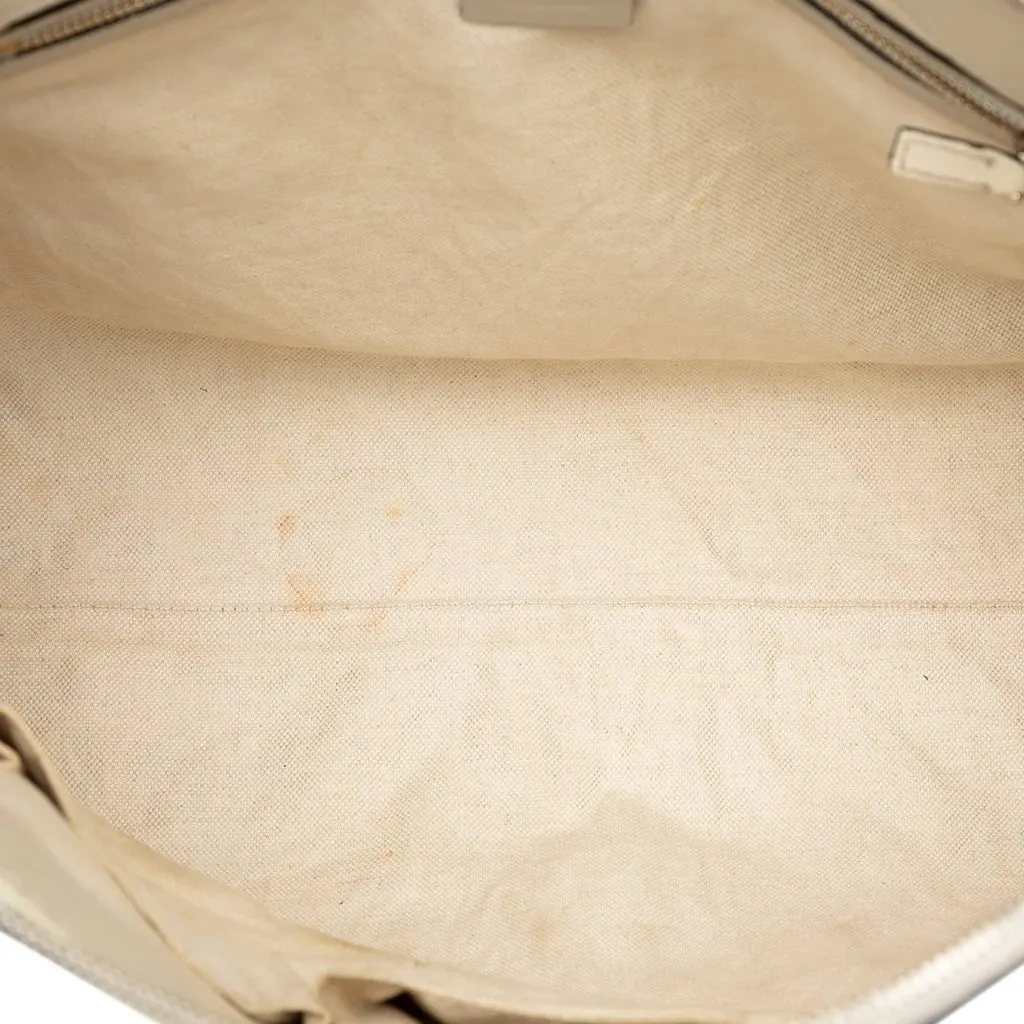 Gucci GG Canvas Web Mayfair Satchel Beige Good - Model View